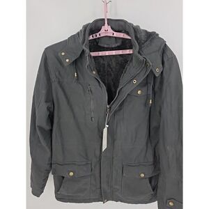 New Trend Men's Heavy Weight Hooded Lined Gray Jacket